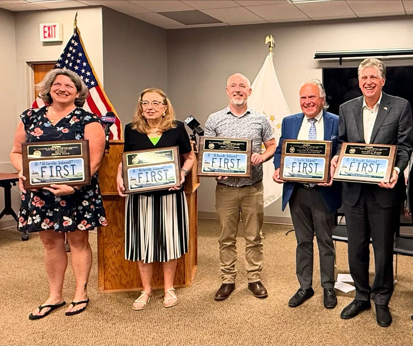 Today, @roseislandnewport was honored with a ceremony celebrating our first place finish for best designed plate of 2024 by the Automobile License Plate Collectors Association (ALPCA). 

The ALPCA was founded in 1954 and submissions for best design a