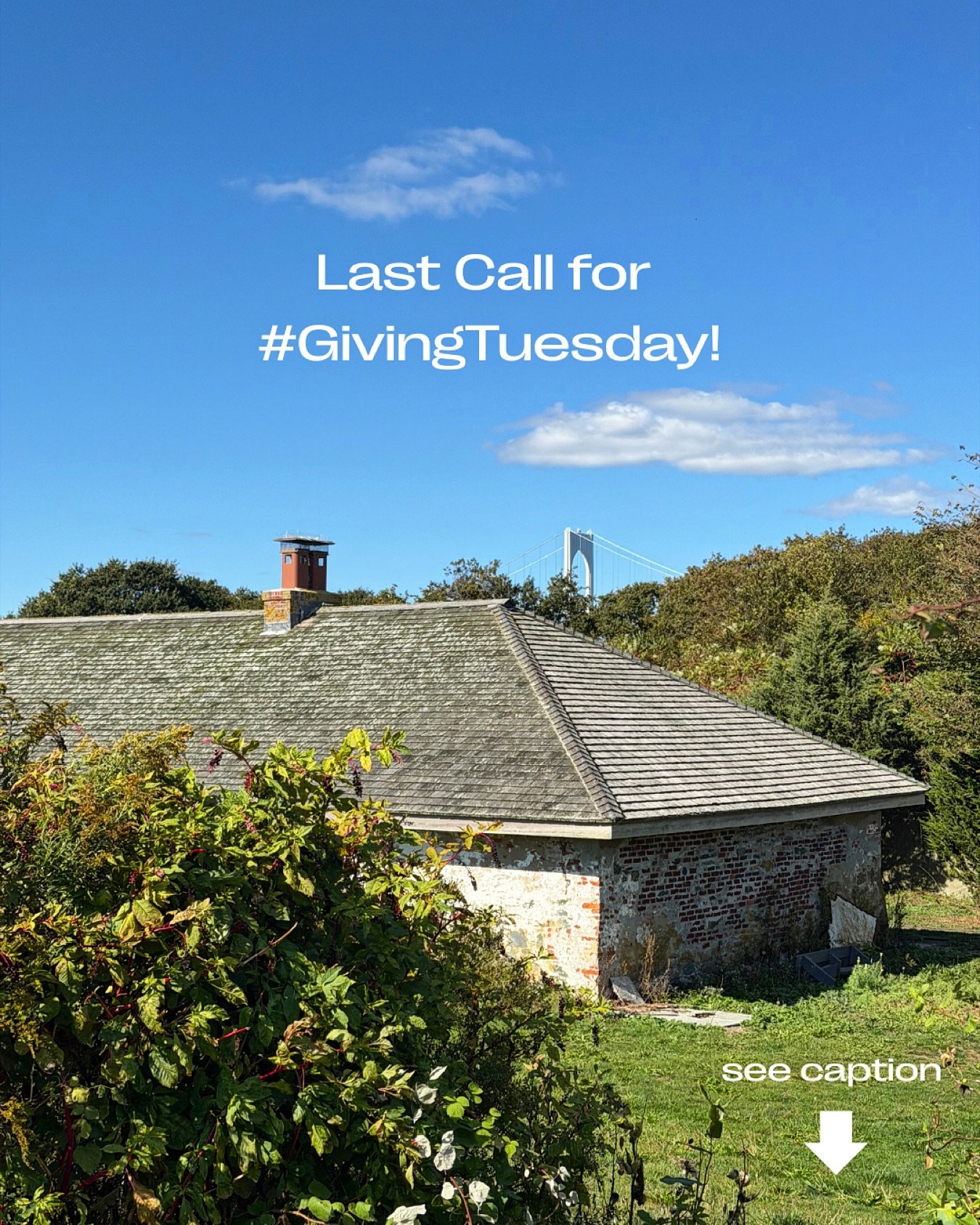 Last call for #GivingTuesday. 

Today really kicks off our end of year appeal which is a major driver for us to fulfill our plan for 2026. 

Your donation today to help support our wildlife conservation efforts or preserve our historic fort and light