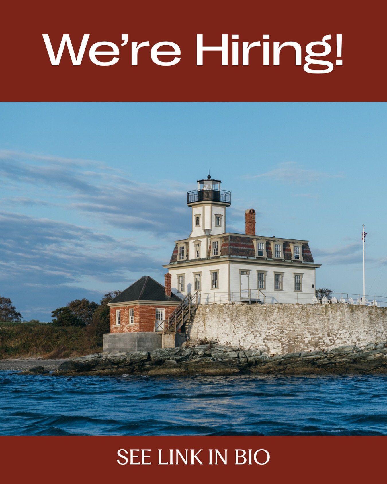 New Year, New Career!

Rose Island Lighthouse and Fort Hamilton Trust is currently seeking a new Executive Director to take our organization to the next level. 

Job description and how to apply can be found at RoseIsland.org/Careers or by clicking t