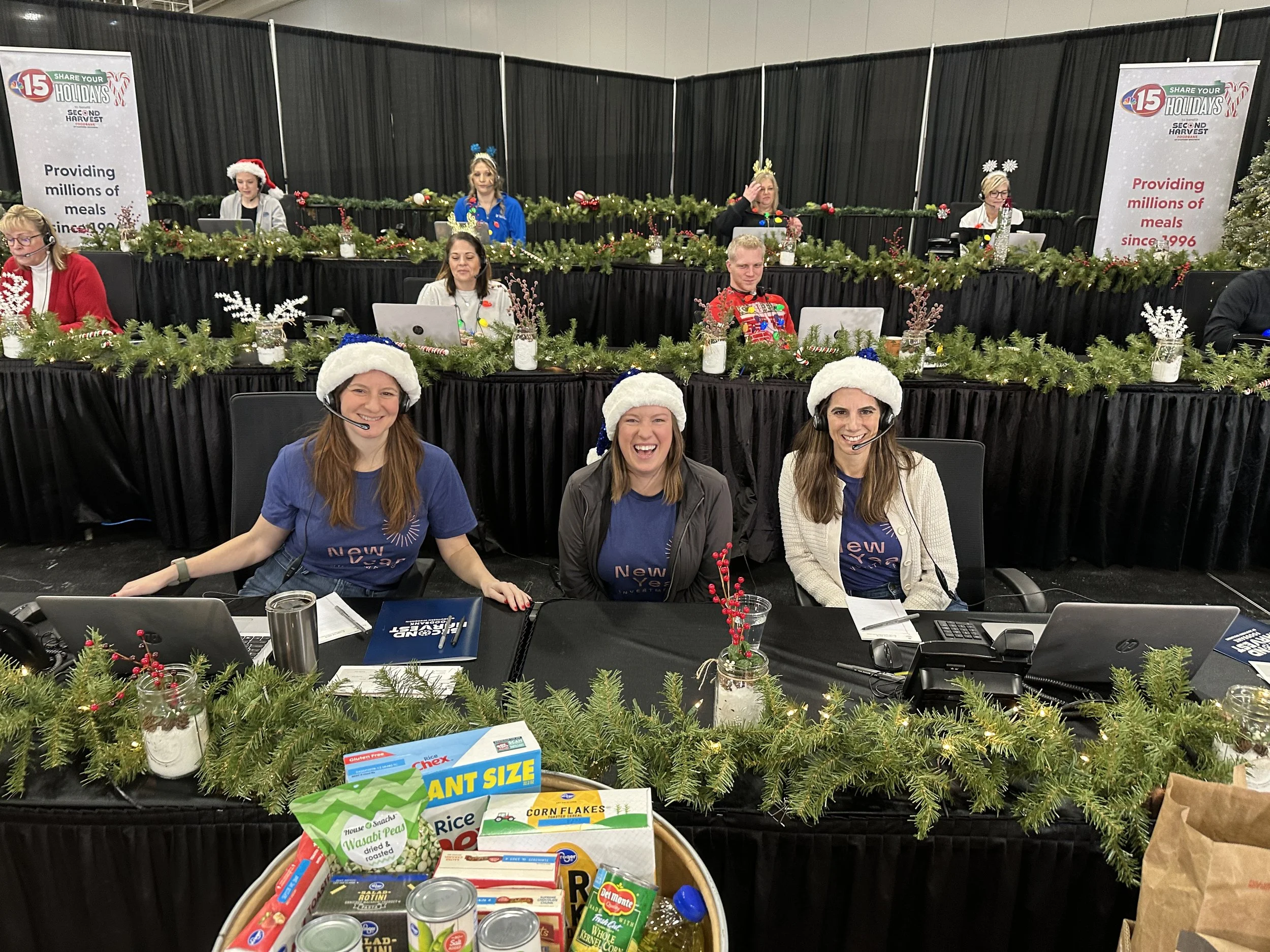 New Year Investments Volunteers at Share Your Holidays Phone-A-Thon