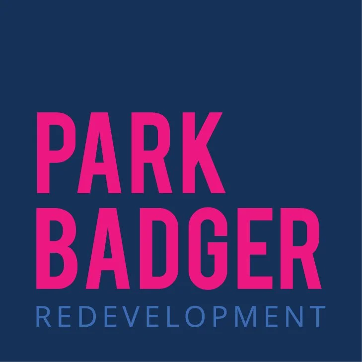 Logo that reads, Park Badger Redevelopment.