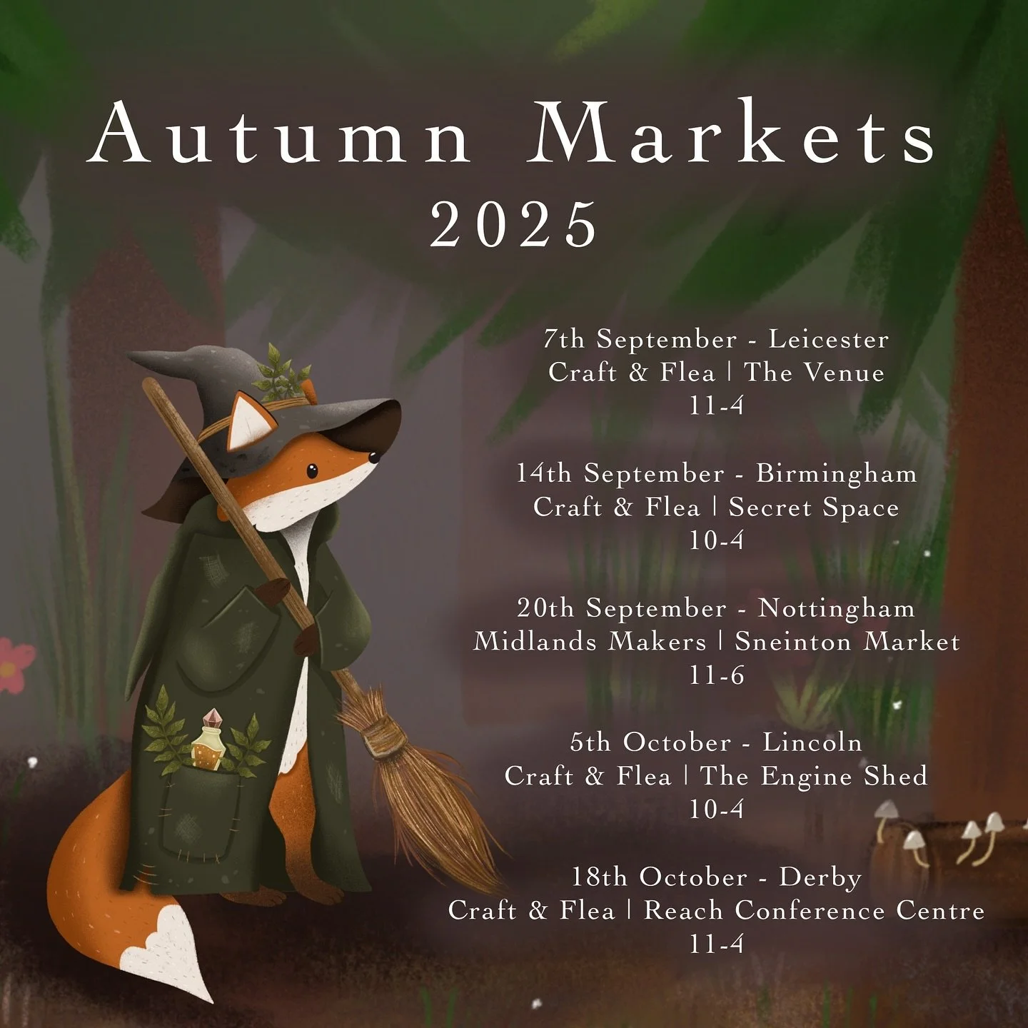 ✨ Upcoming Markets ✨
&bull;
&bull;
&bull;
@thecraftandflea @midlandsmakers #midlandsmakers #craftandflea #leicester #nottingham #birmingham #derby #lincoln #meetthemakers #makersmarket