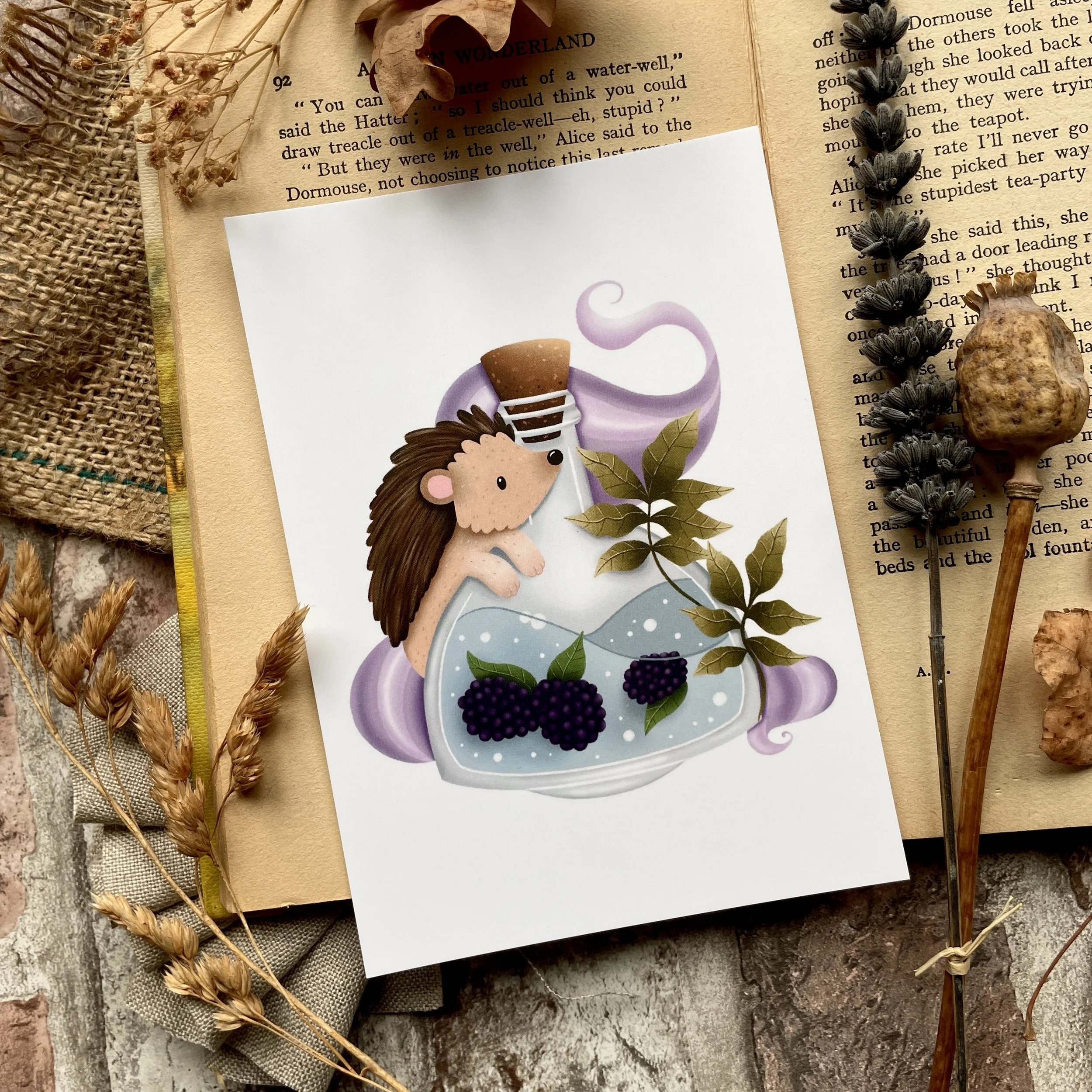Potion Hedgehog Art Print