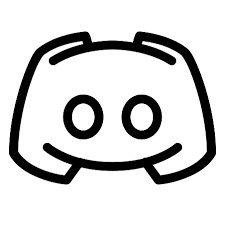Simplified line drawing of the Discord logo, featuring a smiling game controller with two eyes and a curved mouth.