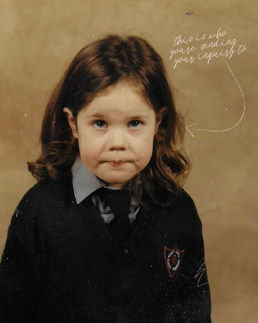 This little Spice Girls loving, puppy dog huggin, shy little girl is the one who is juggling all the things. From drawing, to strategy, to design, to coding and yes - even sending invoices late. She&rsquo;s doing it all and she&rsquo;d never believe 