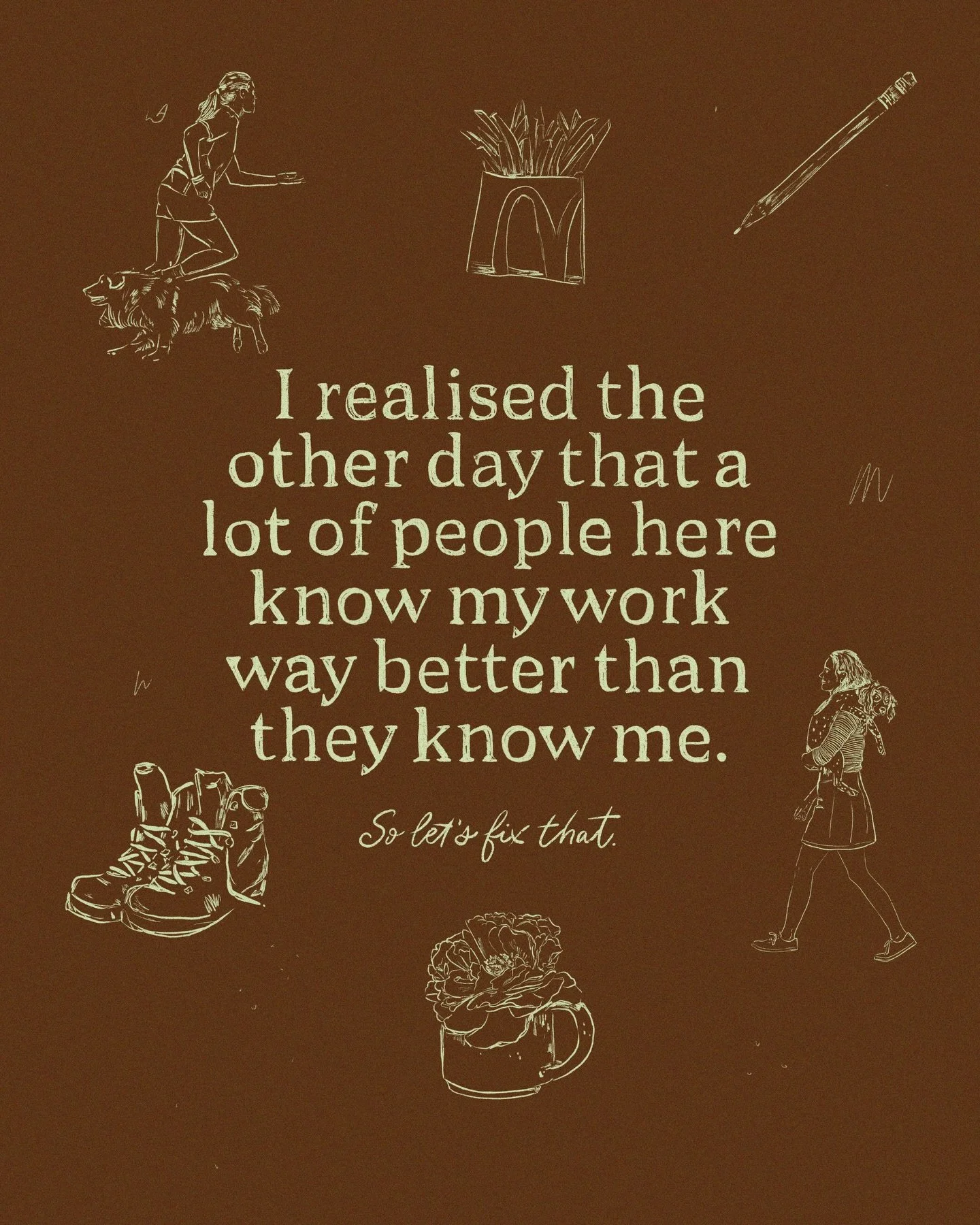 I realised the other day that a lot of people who follow this page know my work wayyy better than they know me (which is kind of my fault honestly)

So here&rsquo;s the thing&hellip; I&rsquo;m Ciara! And I design brands and websites for people who&rs