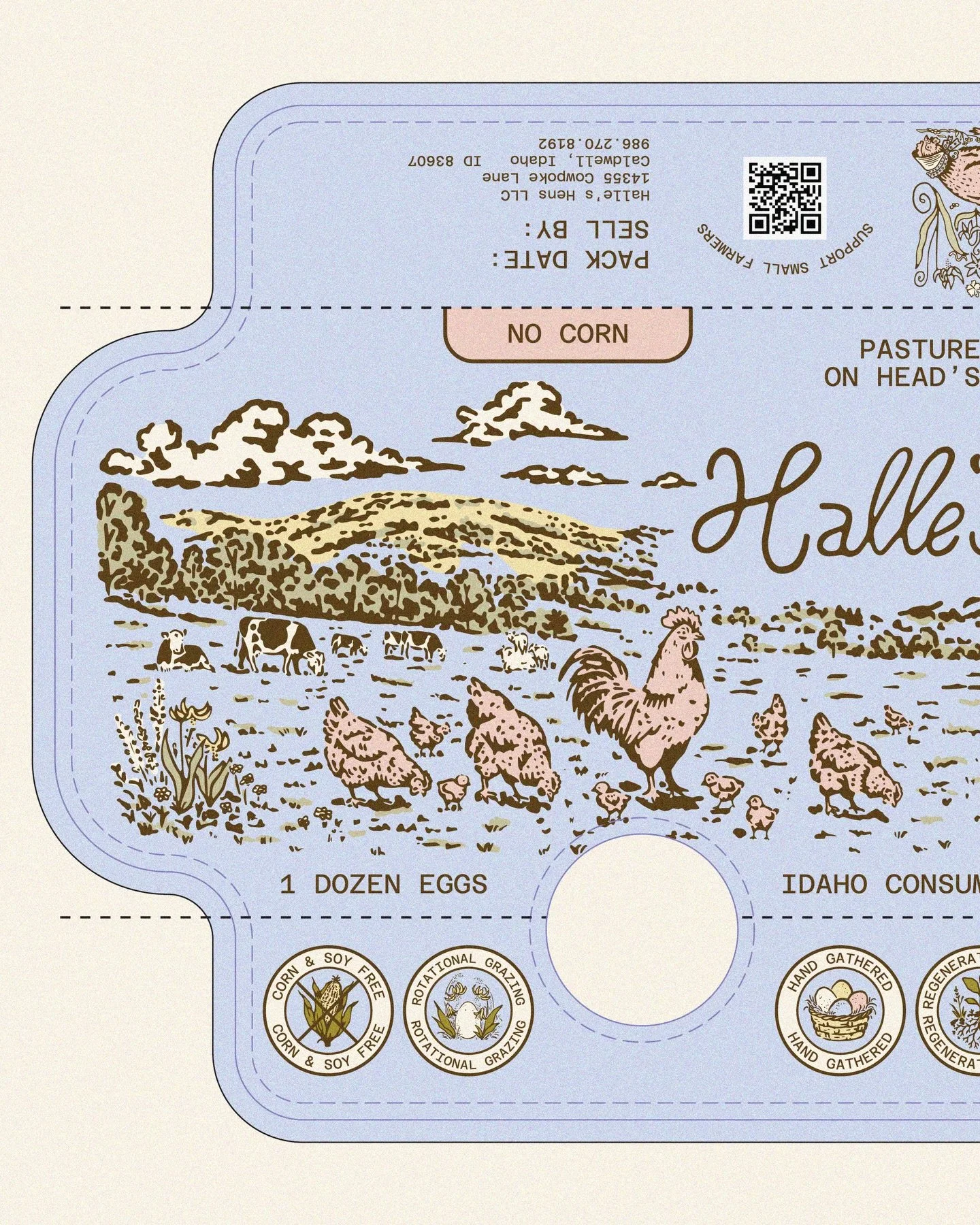 One of my favourites in some time. Halle&rsquo;s Hens was a two day VIP Intensive with a clear idea and a focus on branding and packaging.

Custom hand rendered type, dancing chickens and loads of little doodles - my absolute dream project.