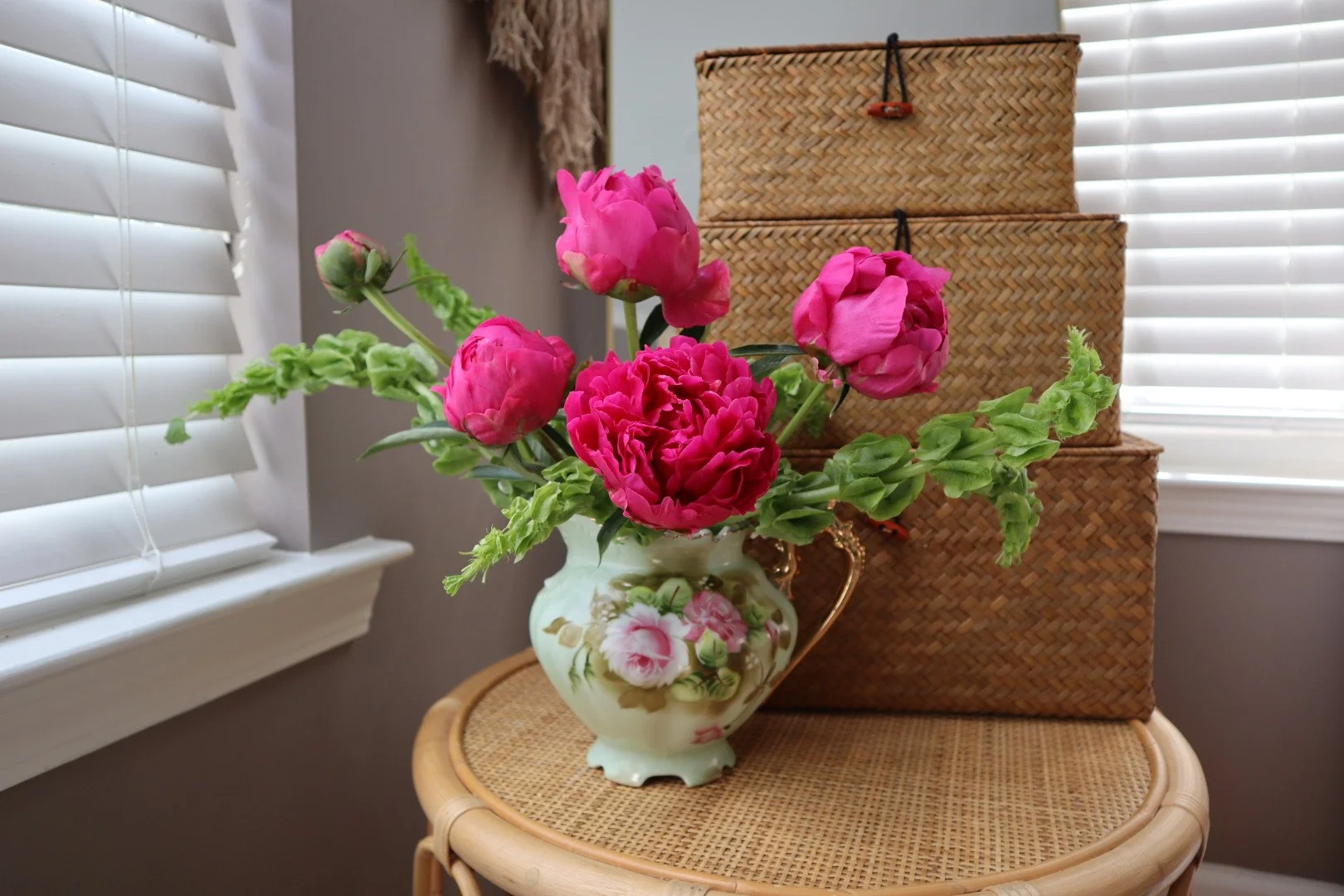 Peonies in a Thrifted Tea Pot