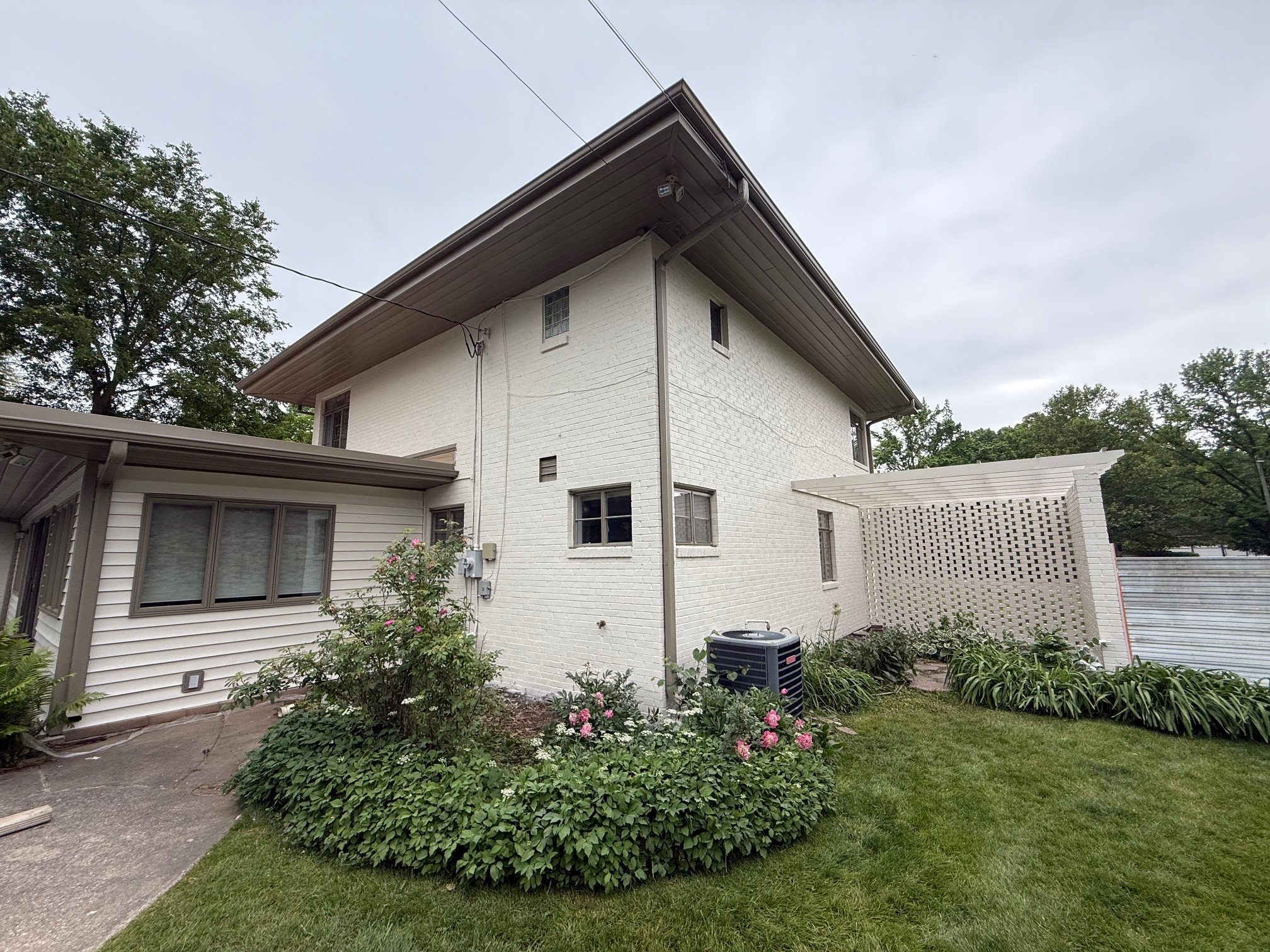 South Bend brick exterior during a professional repainting project