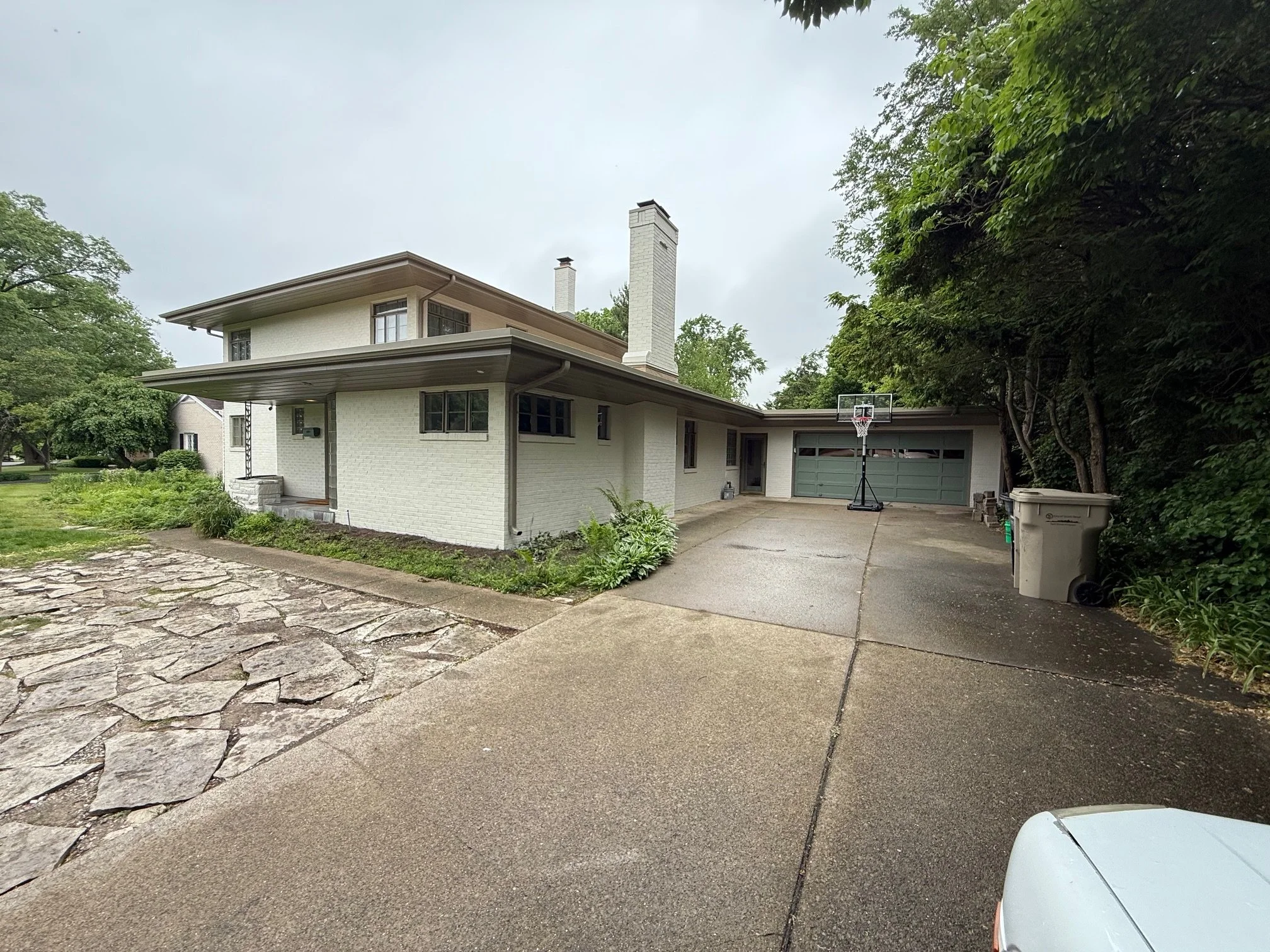 Improved curb appeal after brick painting in South Bend Indiana