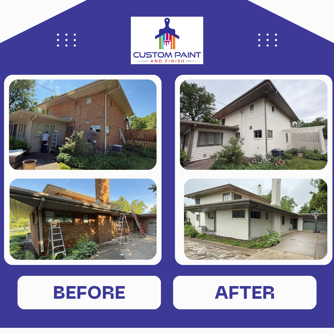 Professional exterior house painting for a Northern Indiana home