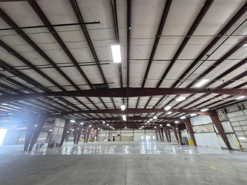 Commercial painting underway on facility walls and ceilings