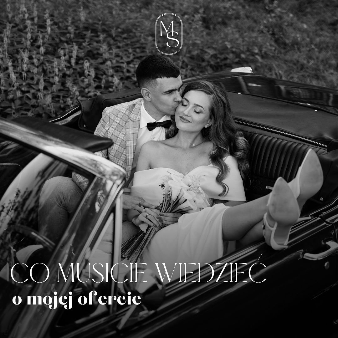CO MUSICIE WIEDZIEĆ O MOJEJ OFERCIE ŚLUBNEJ? 

Kilka punkt&oacute;w, kt&oacute;re zawsze poznają pary zainteresowane wsp&oacute;łpracą podczas spotkań ze mną.🤍
&bull; Zapowiedź w formie mini galerii ok. 20 zdjęć wysłanej do max 5 dni po ślubie. Zwyk