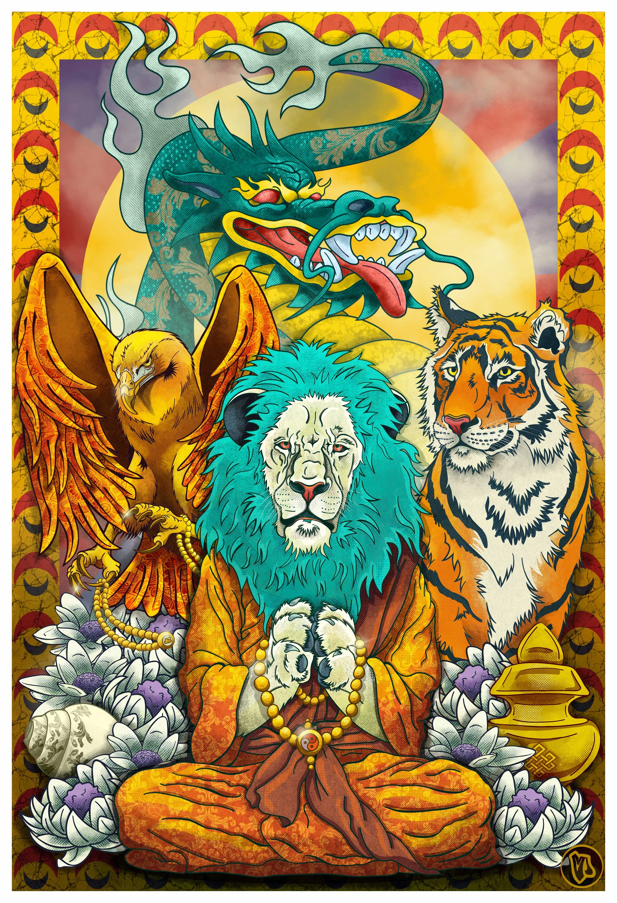 The Four Dignities.
Limited Edition Print Available!