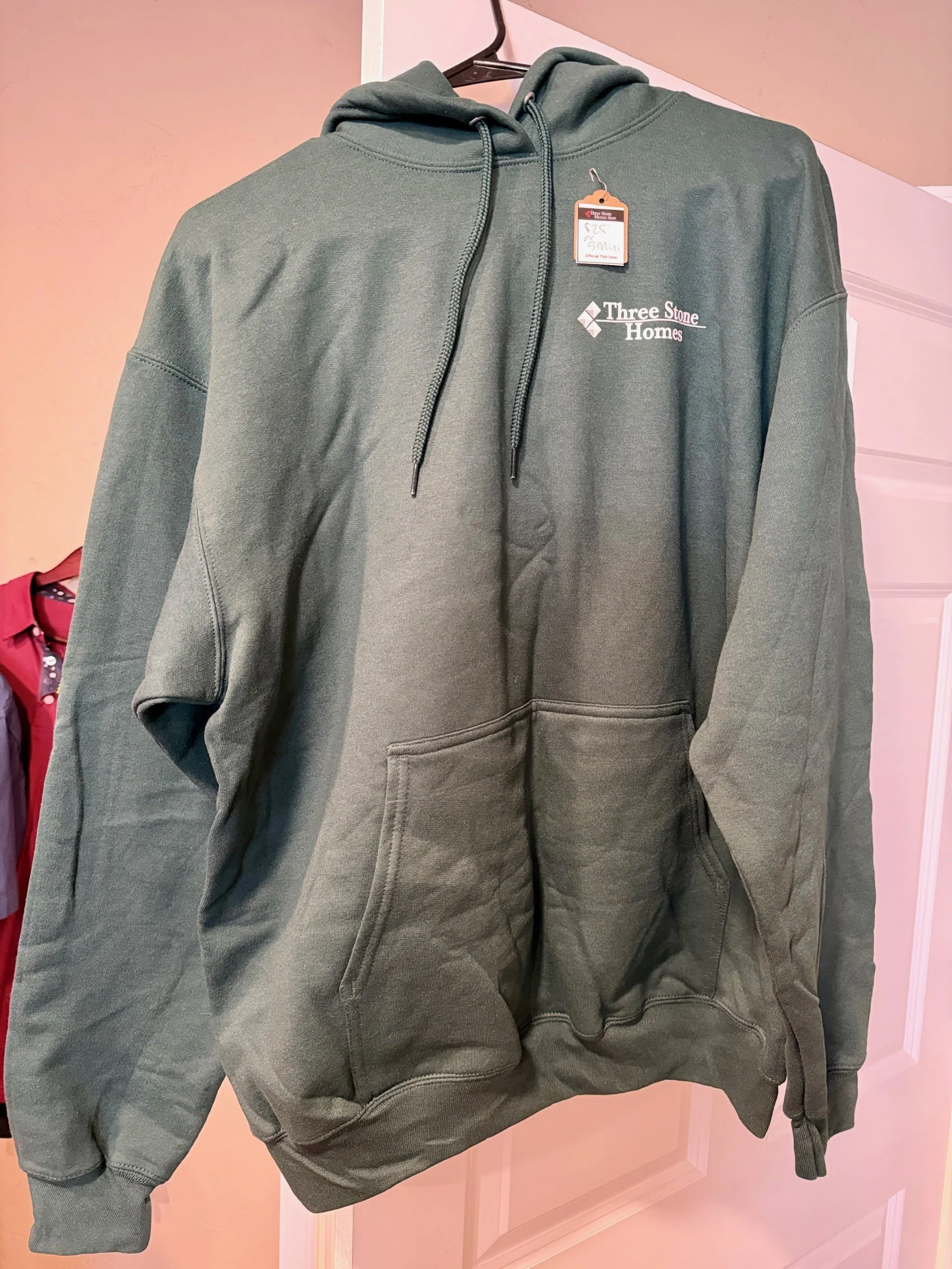 Mens Pullover Hoodie-L Dark Green