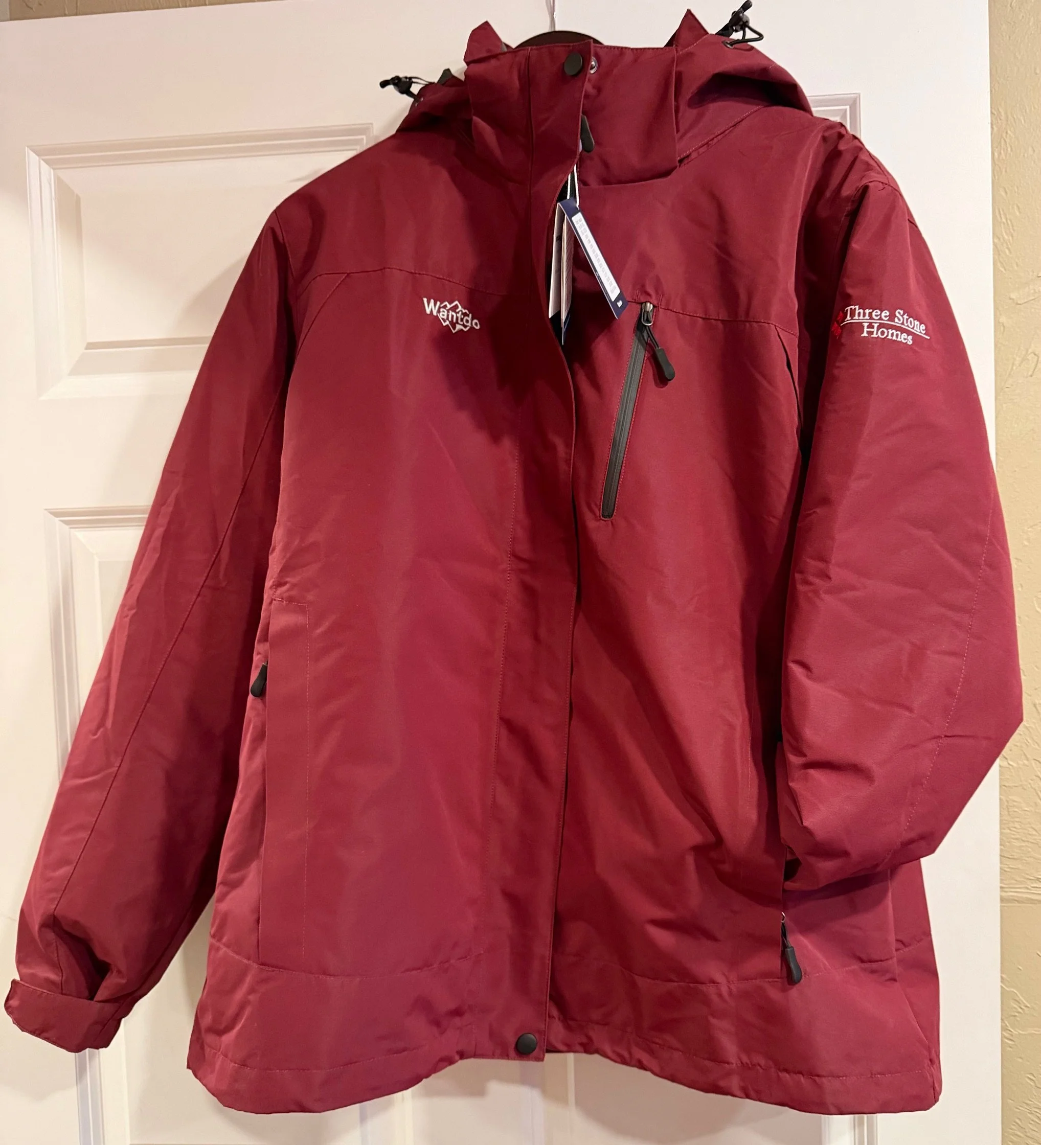 Women's 3-in-1 Ski Jacket Waterproof- Maroon XL