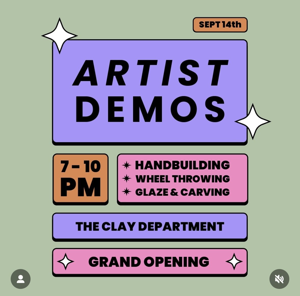GRAND OPENING OF CLAY DEPARTMENT