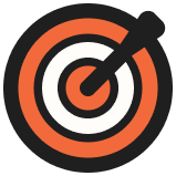 A precision and accuracy icon of a target with an arrow hitting the bullseye.