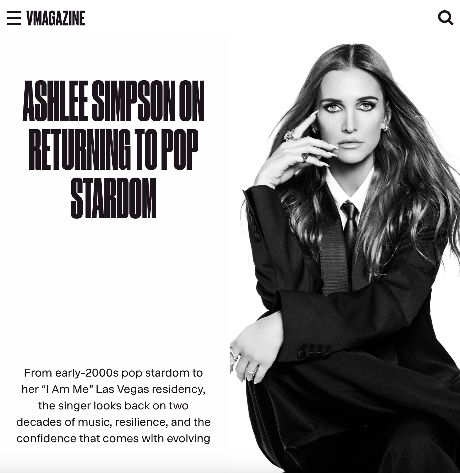 Ashlee Simpson x V Magazine