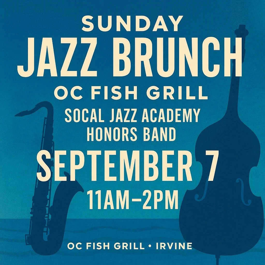 Sunday Jazz Brunch at @ocfishgrill this Sunday! Come out.

📍 5789 Alton Pkwy, Irvine, CA 92618
📞 Call for reservations: 949-988-7002