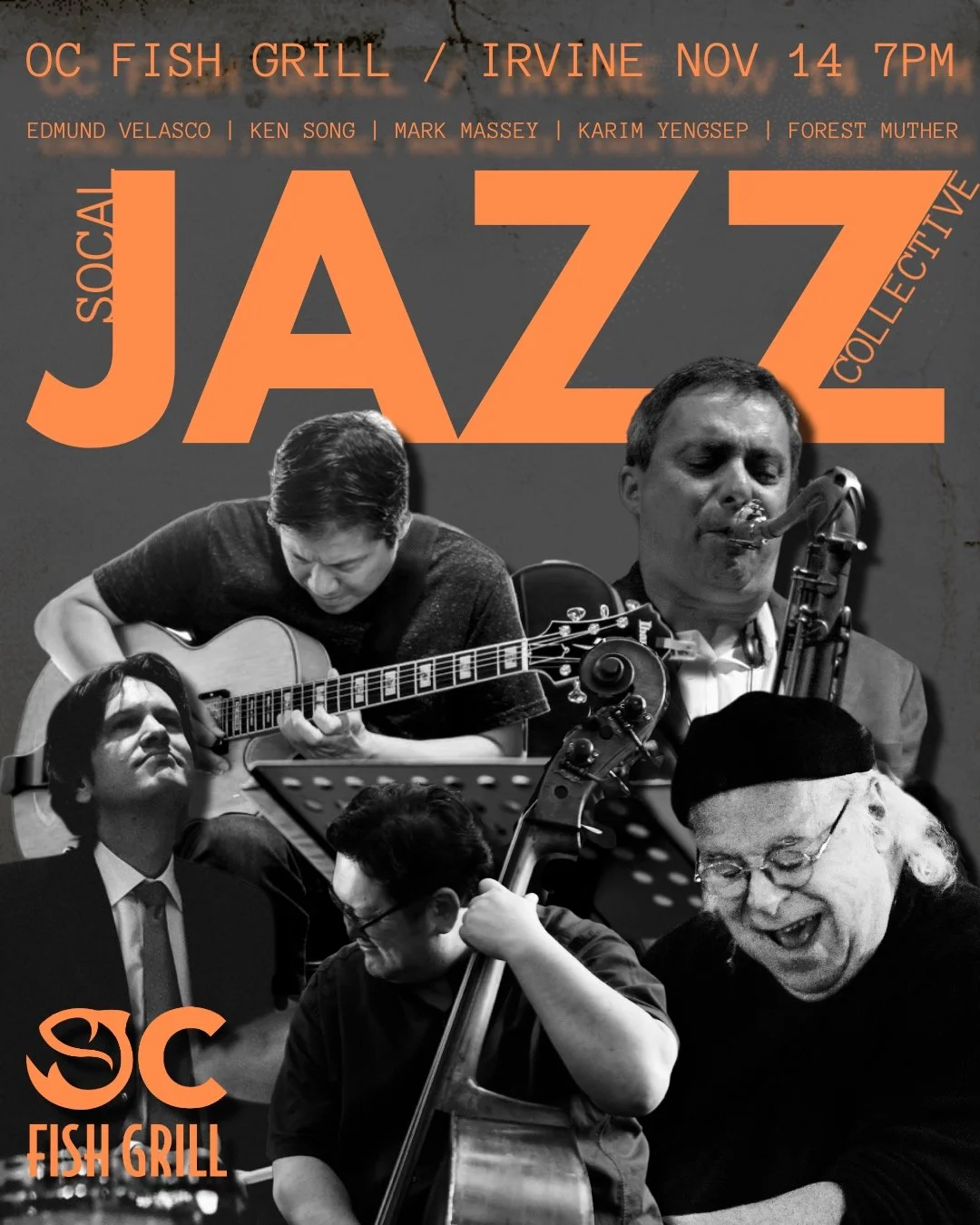 Friday @ocfishgrill 
No cover
5789 Alton Pkwy, Irvine
949-988-7002