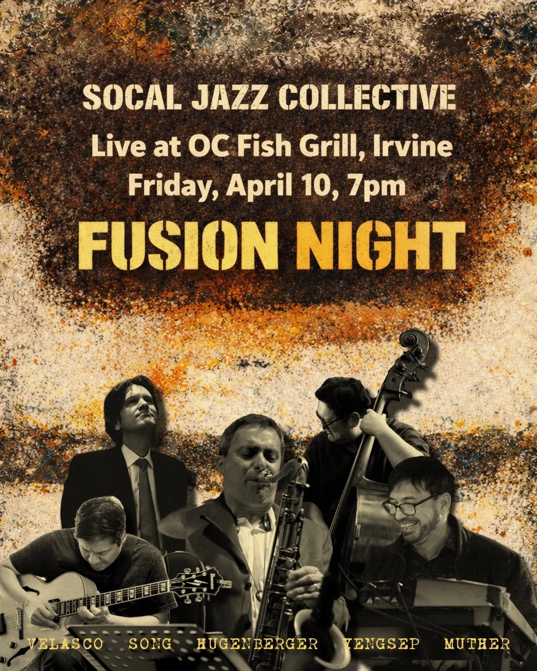 Fusion Night is back to @ocfishgrill on Friday, April 10! 🎷 Save the date and come out. Call for tables 949-988-7002.