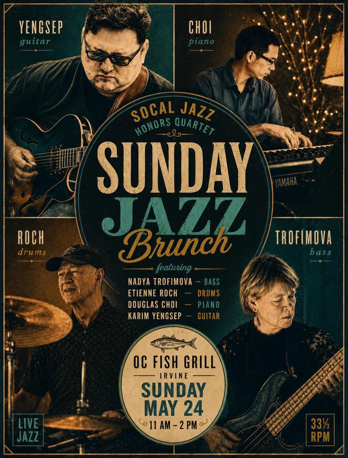 We'll be playing standards from the Great American Songbook, come out for Sunday Brunch 11am at @ocfishgrill