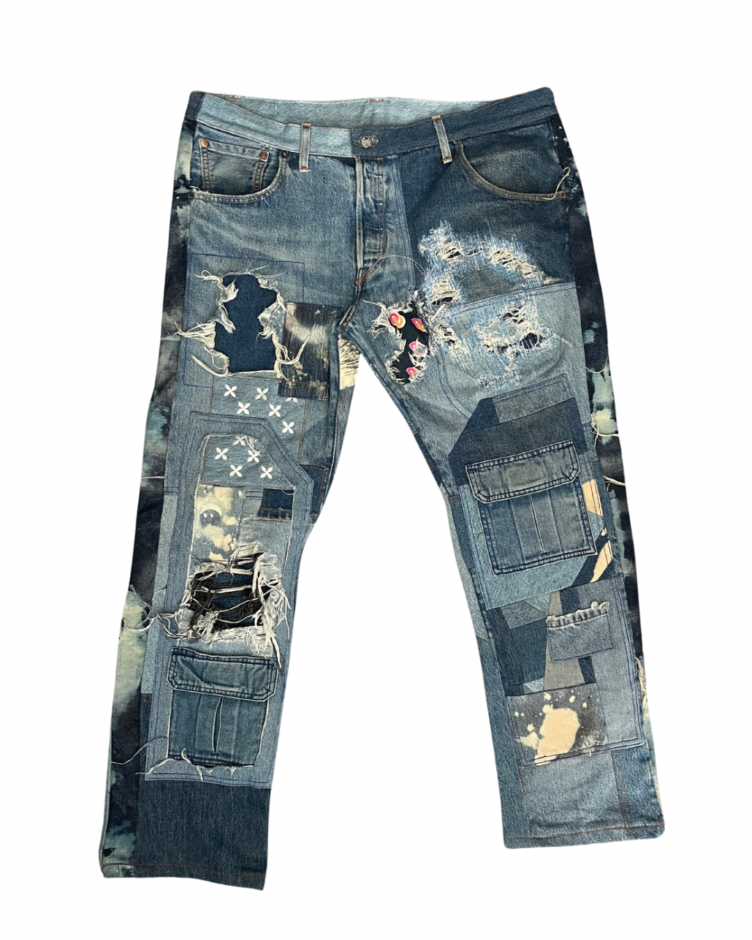 00010 — Tigue Denim Atleration & Repair DETW Tiger Patchwork 