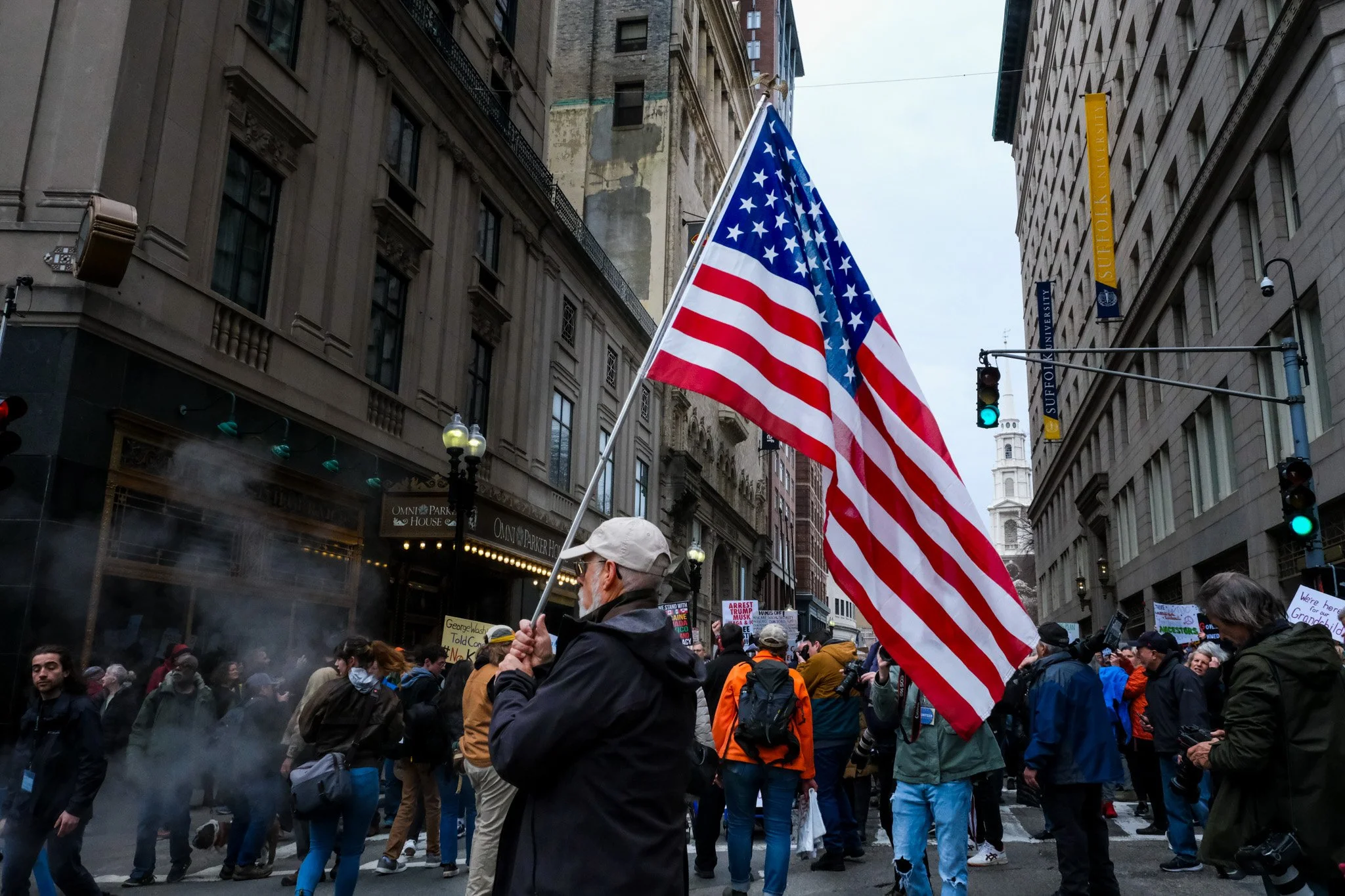 "Hands Off" rally,
Boston, MA,
April 5, 2025