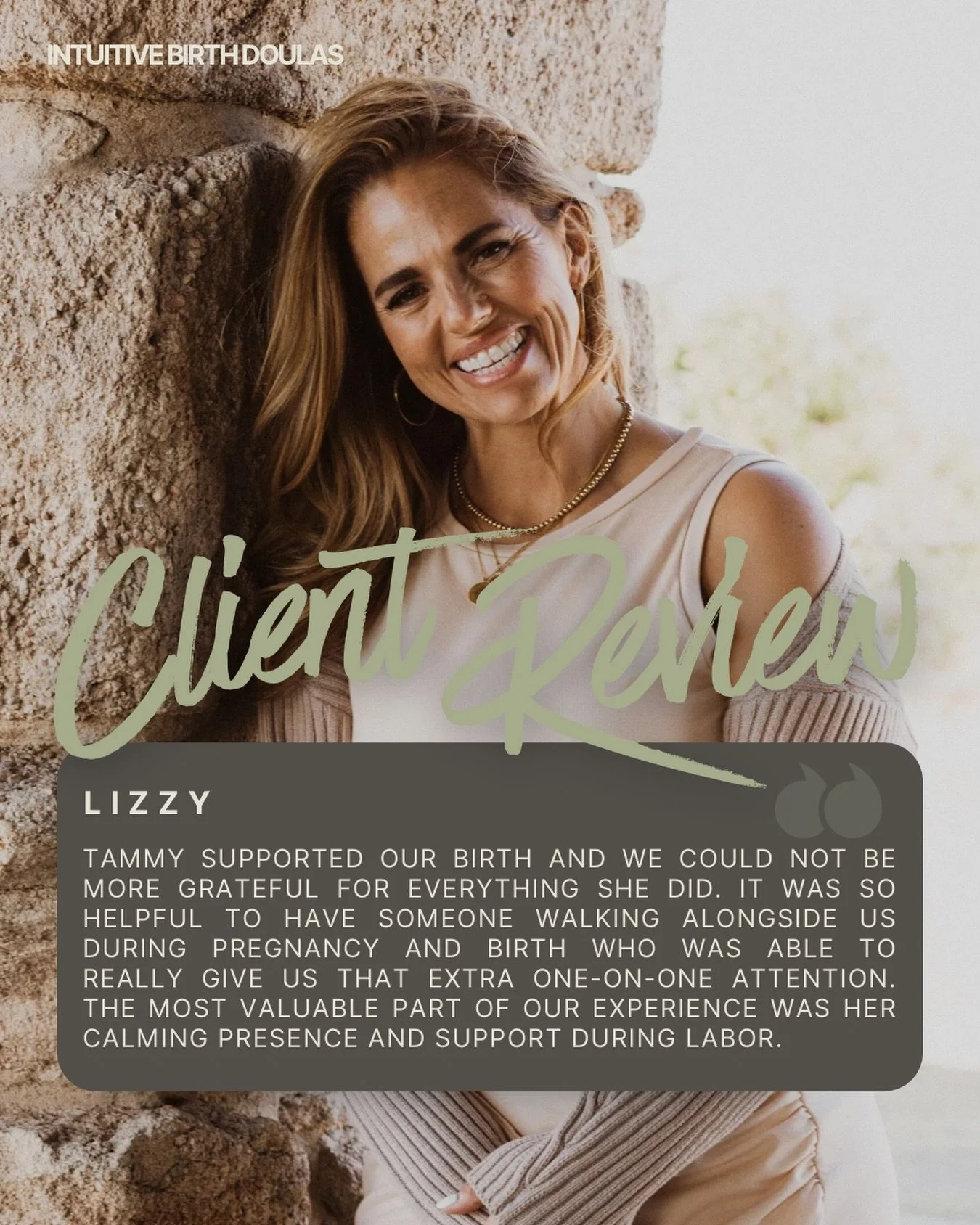 Words cannot adequately describe how beloved our doula Tammy is. She is a steady hand, a boisterous laugh, and everything in between you didn&rsquo;t know you needed.

Don&rsquo;t take it from us though. Check out all her reviews on Google &amp; Yelp