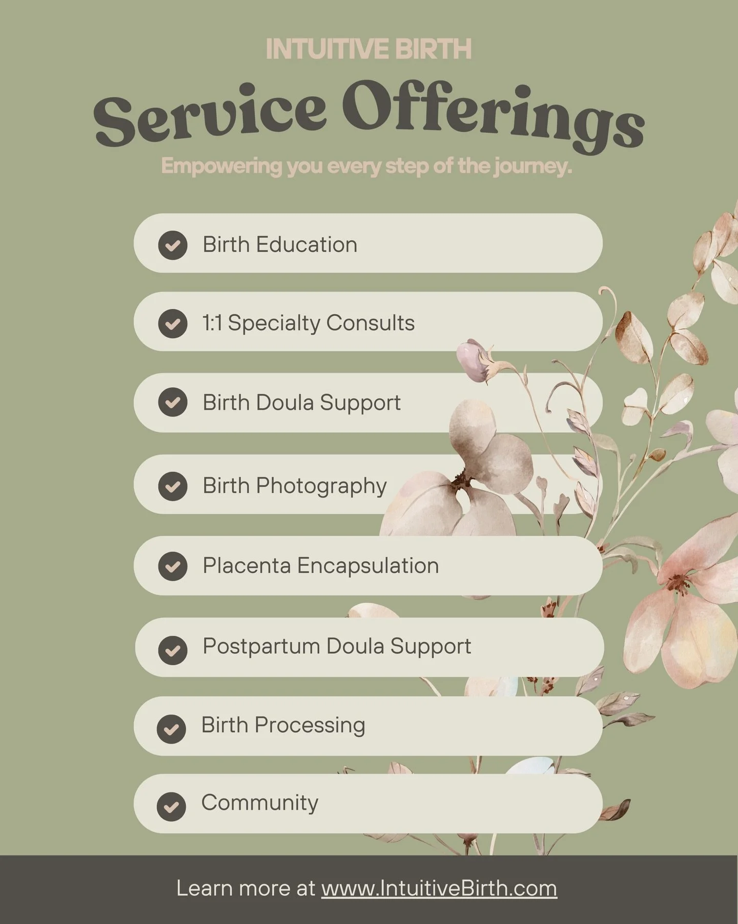We know birth experiences aren&rsquo;t one size fits all, so we continue to create new opportunities for you to learn, heal, and get the most out of this pivotal life shift.

Which of our services are you most excited about? Let us know in the commen
