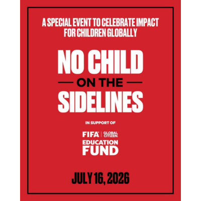 Global Citizen Invites Canada SCORES Executive Director to Participate in “No Child on the Sidelines” Broadcast Event.