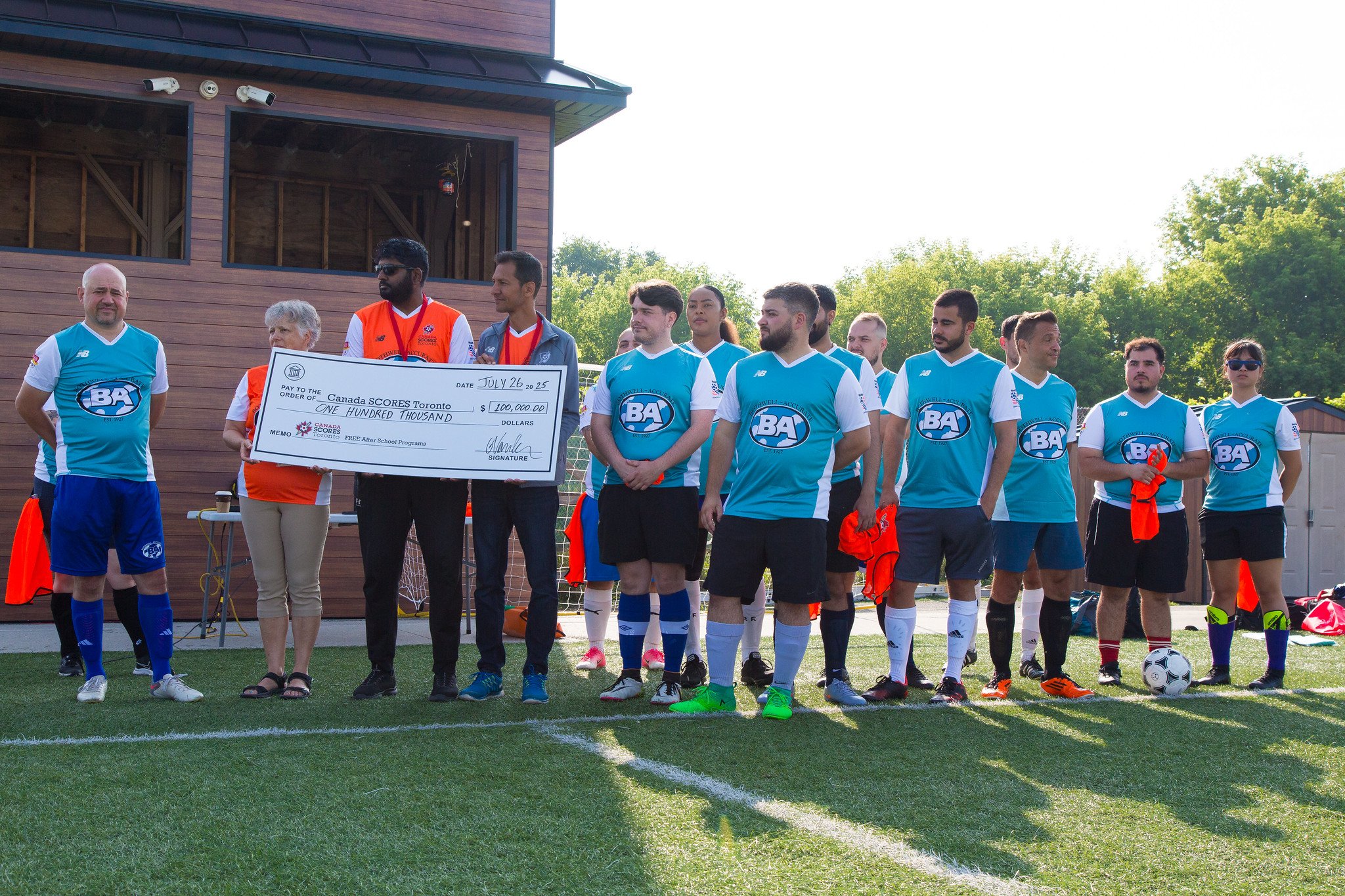 A Corporate Donor is recognized for their Major Gift.