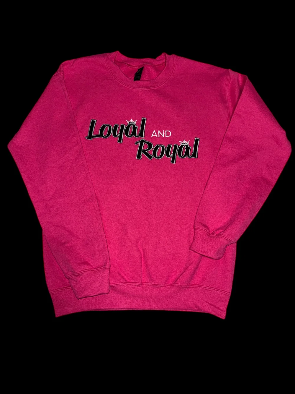 PINK CREWNECK BLACK #3 GREY “OUTLINE WHTE CROWN “AND