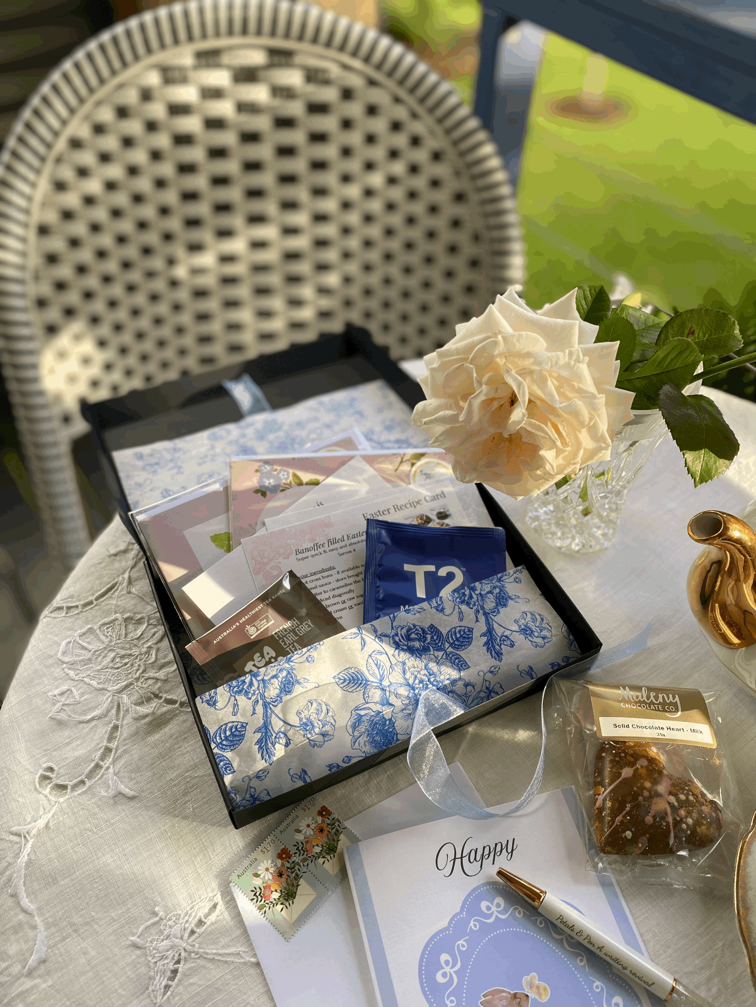 Petals & Pen stationery box filled with Missy Wildflower greeting cards, and all the specialties that come with hand written notes