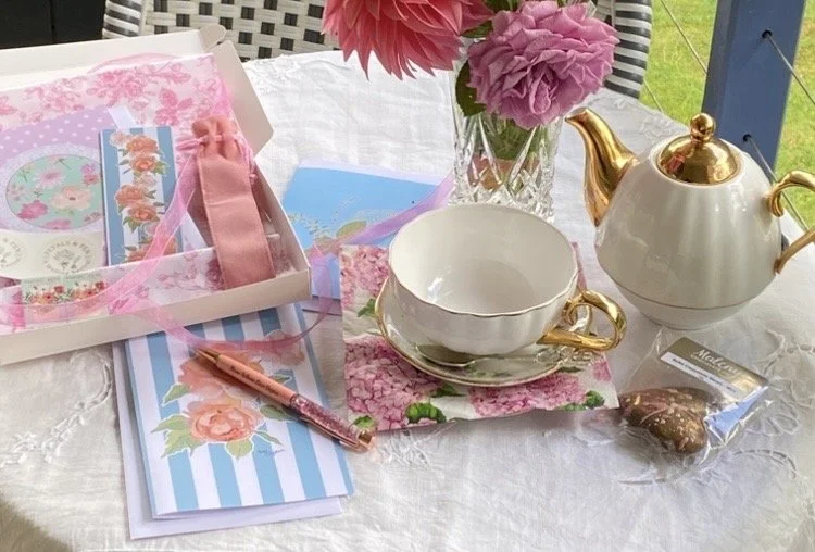 Petals & Pen Mother's Day Gift Box including Missy Wildflower greeting cards plus many Bridgerton themed delights for Mum