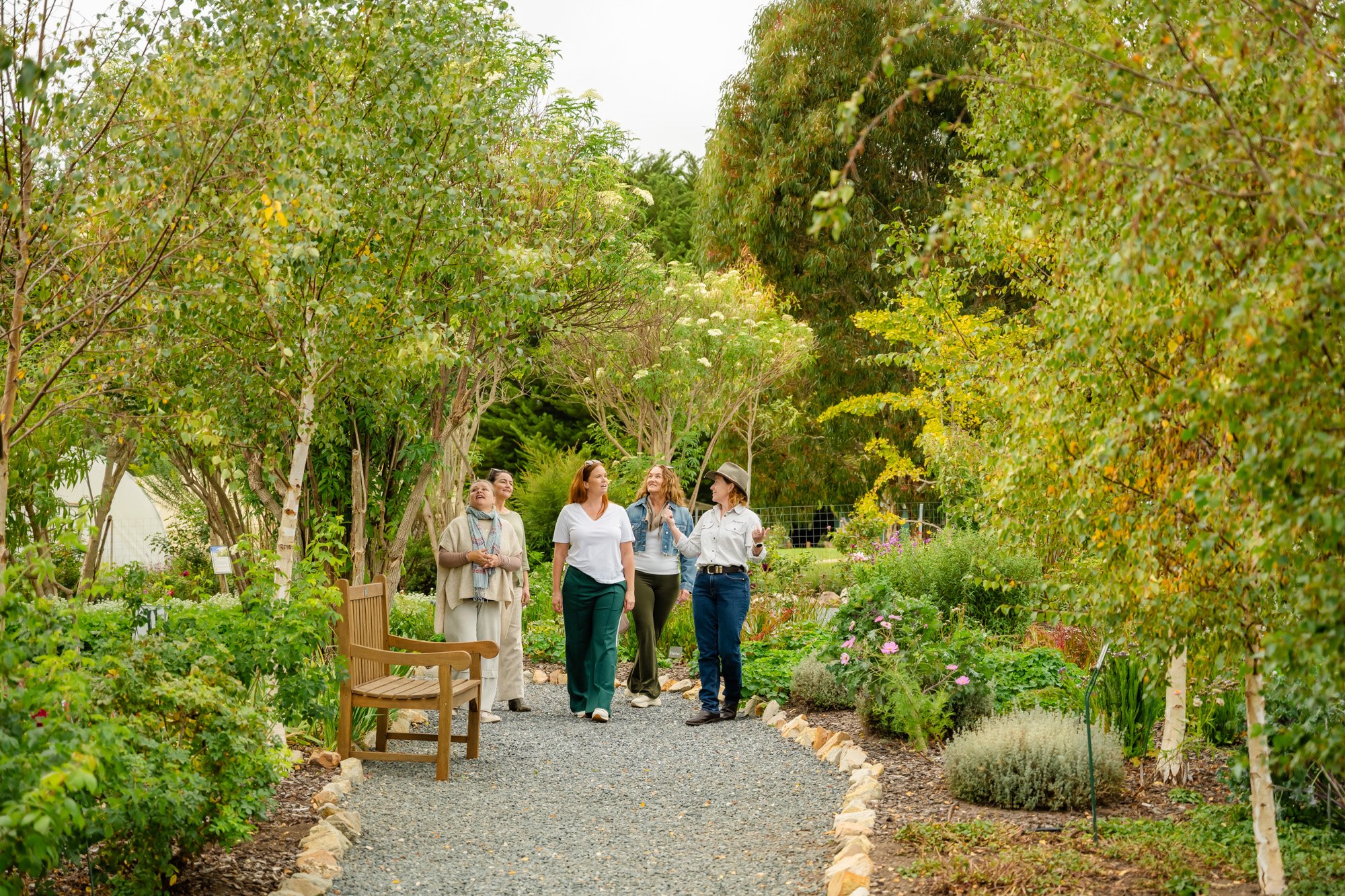 Guided Tour through the Jurlique Farm, as part of the Senses in Harmony Tour Experience, in South Australia's Adelaide Hills.
