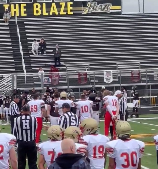 Coin toss before the Miners @ Pioneers game in St. Paul, MN on May 17th. Photo Credit: Krystal Kelly