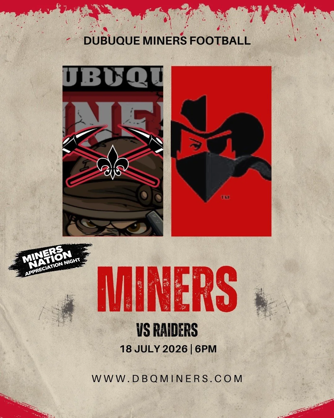 Miners vs Raiders