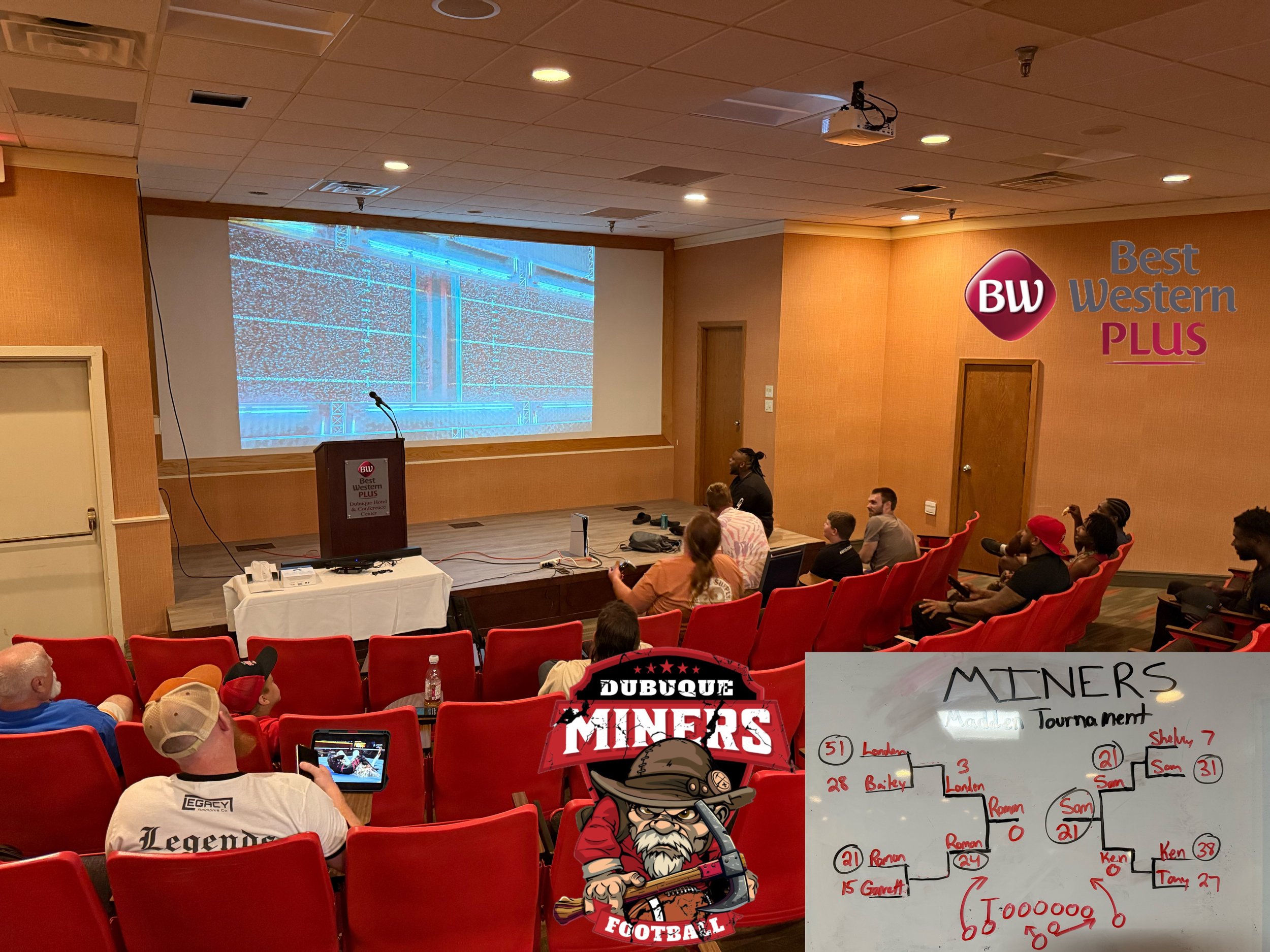 Bye-Week June 28, 2025 Miners Madden Tournament at our Platinum Sponsor the Best Western! (C) #10 Sam Jeager coming out with the win!
