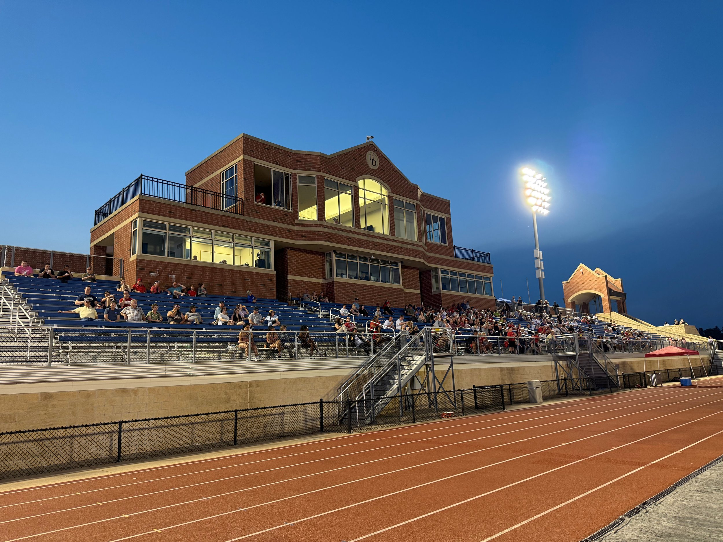 Crowd shot near the end of the Miners vs Pioneers game on June 14th, 2025. Just over 300 total in attendance for the first ever Miners Home game! Quite a historic day not only for the Miners, but the City of Dubuque and the University of Dubuque!