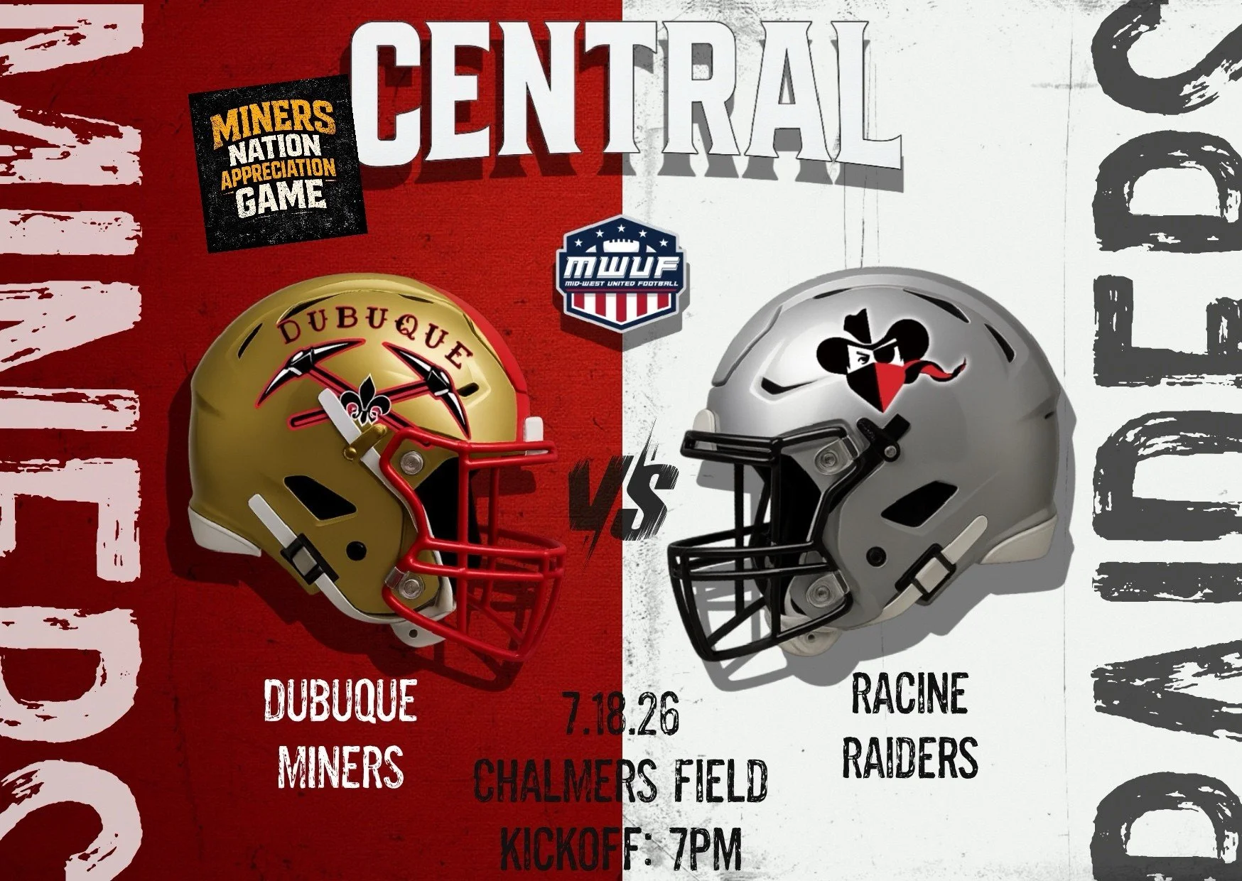 Dubuque Miners vs Racine Raiders