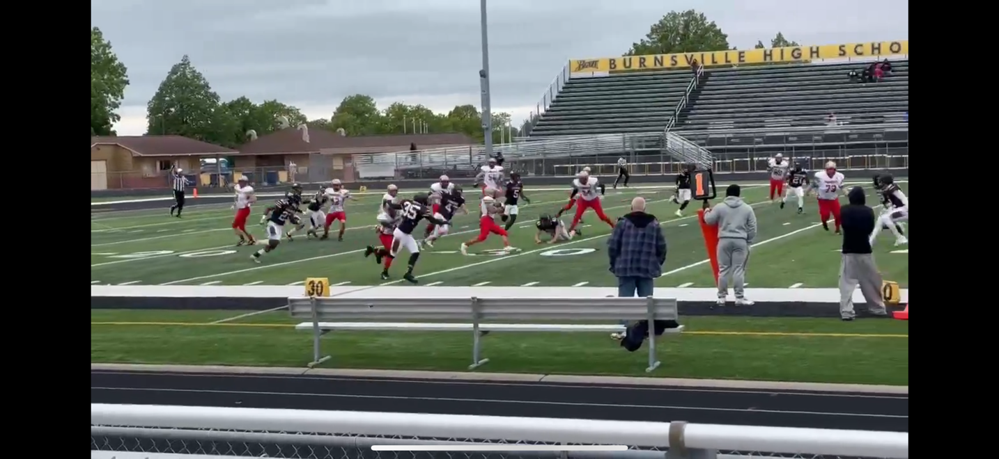 Kick Return by #7 Kentarion Johnson during the Miners @ Pioneers game in St. Paul, MN on May 17th. Photo Credit: Krystal Kelly
