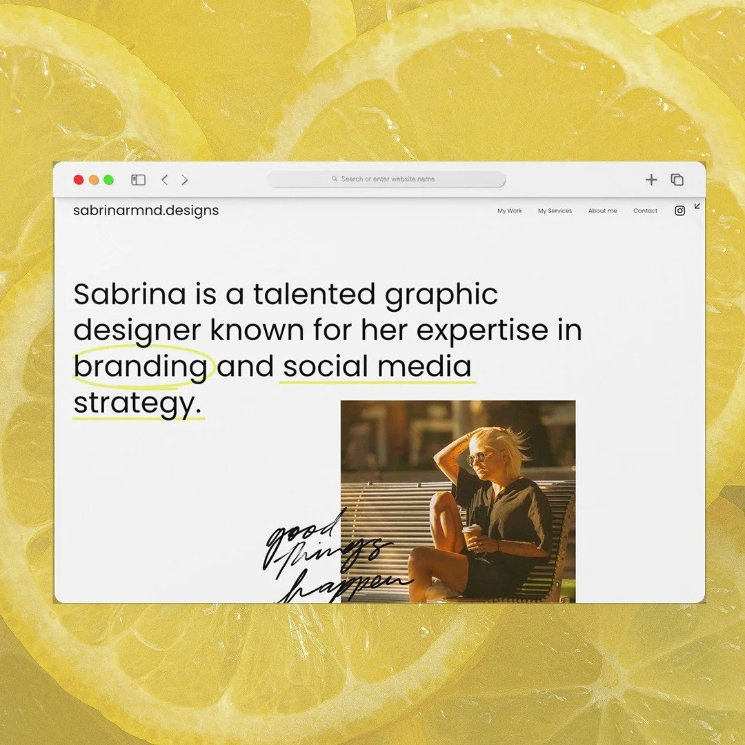 My latest Design-Shenanigans: my own website is on the horizon! 💻⁠
⁠
Finally took the leap and created my own website &ndash; ⁠
turns out it's more fun than I expected! I literally finished it this morning in bed and am extremely excited to publish 