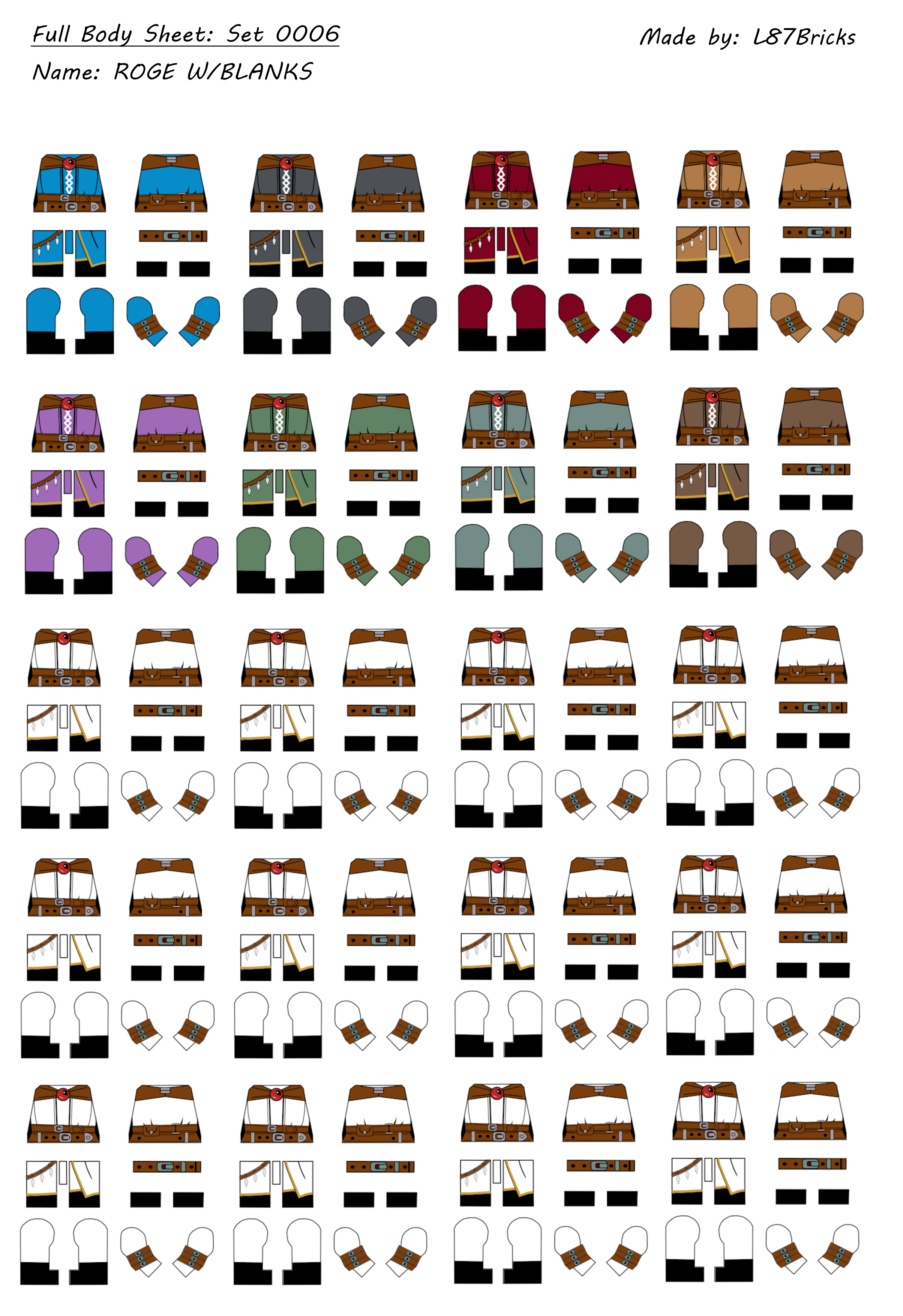 Body set 0006. Roge w.Blanks