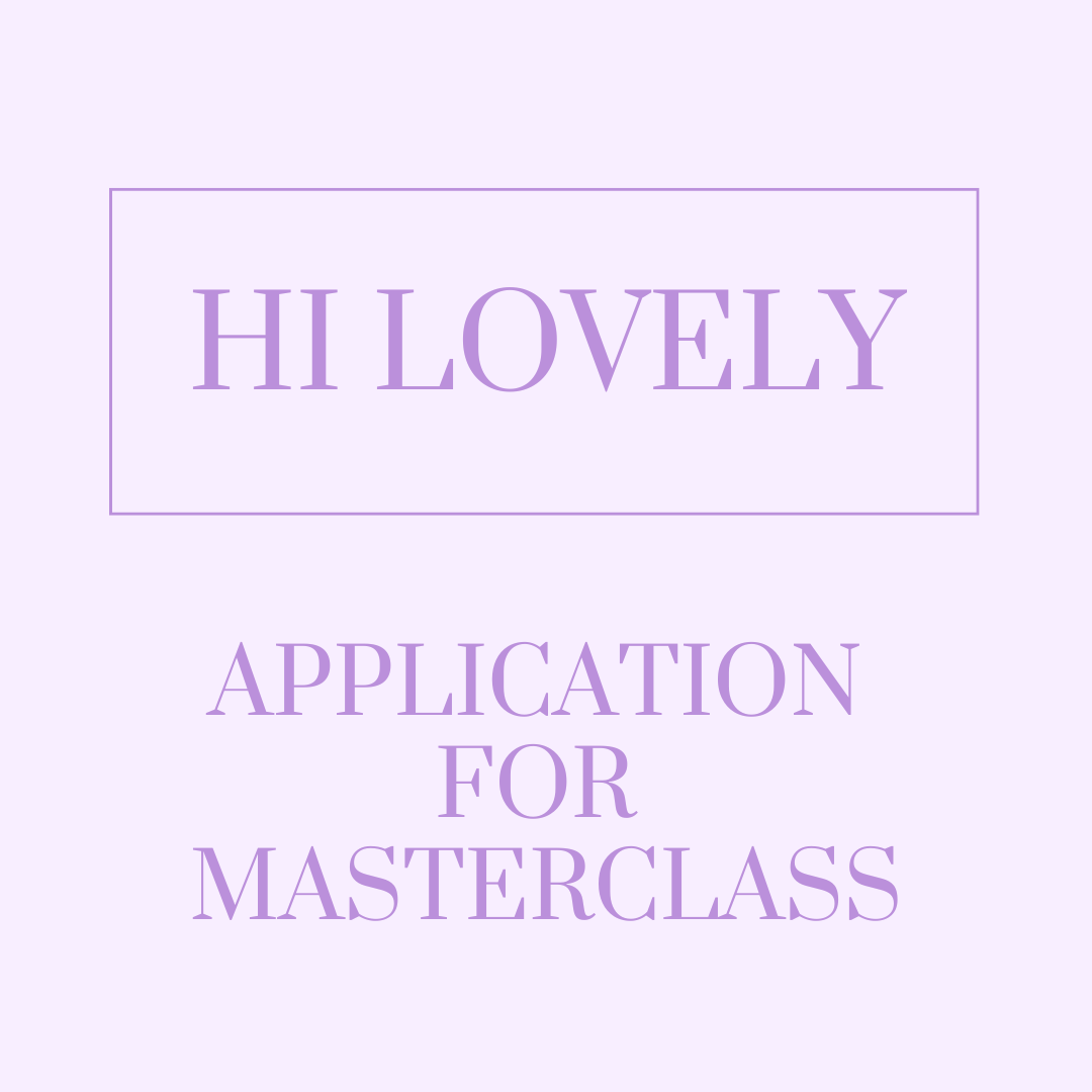Scholarship Application for Masterclass