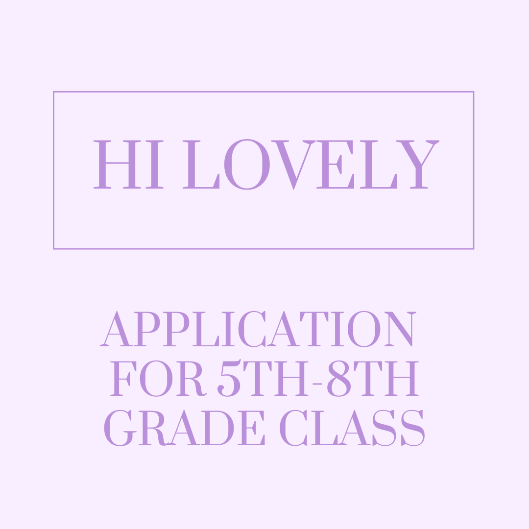 Scholarship Application for 5th-8th Grade Class