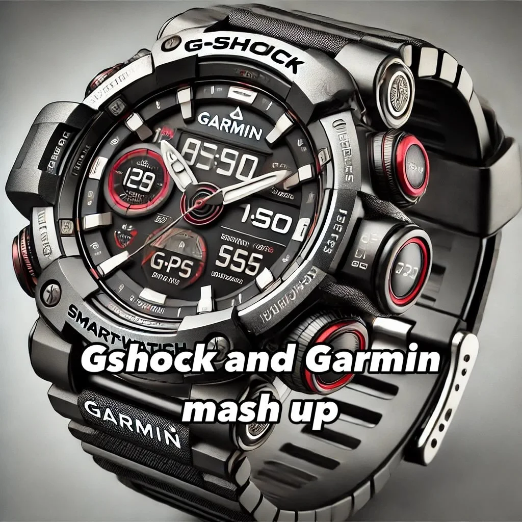 The @gshock_casio_official and @garmin mashup. Pretty ugly but looking cool. #smartwatch #watch #smartwatch #tactical #tacticalwatch #menswatch #hybridwatch #menswear #mensfashion