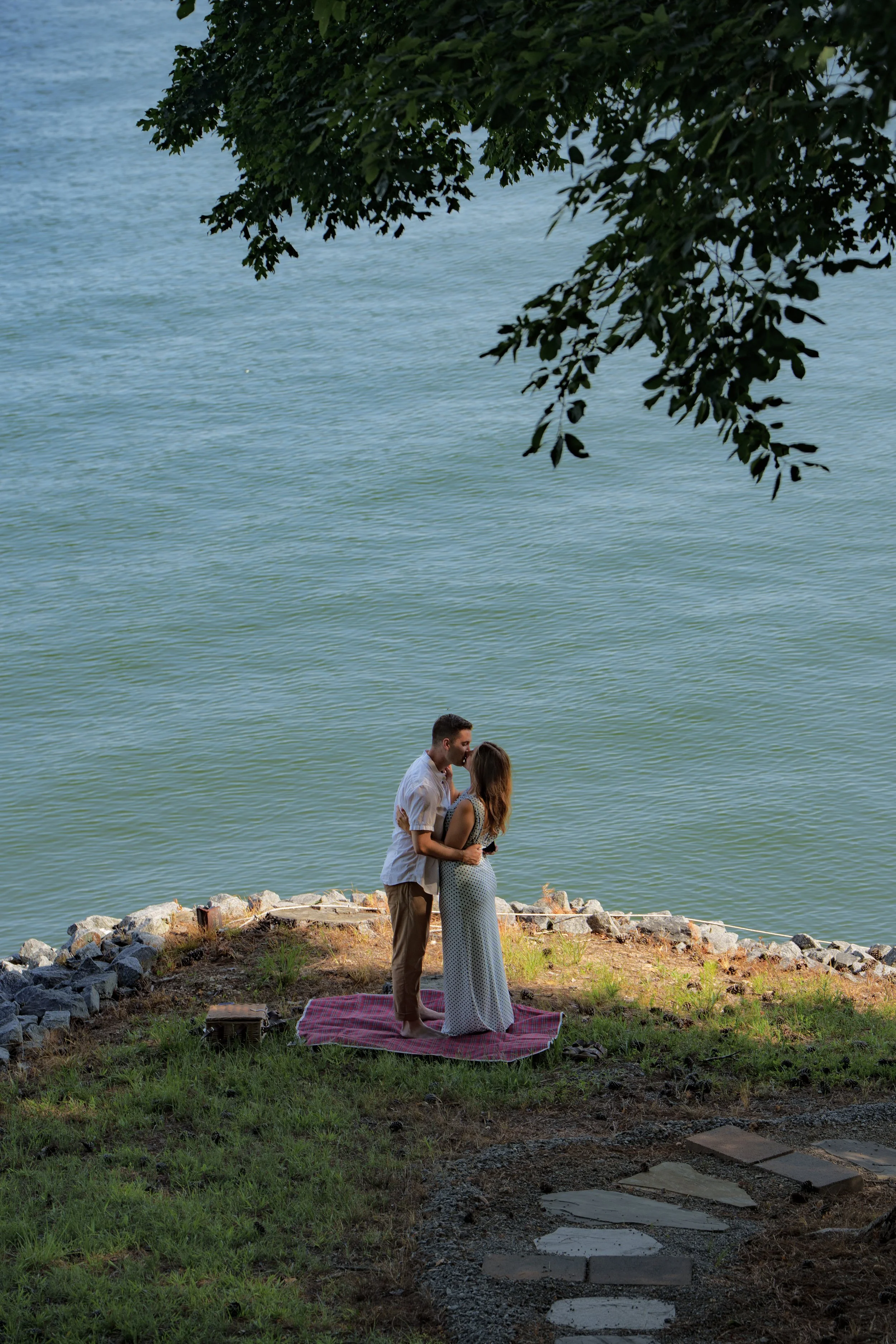 post proposal at Lake Allatoona, photo by Maggie O'Neill proposal photographer
