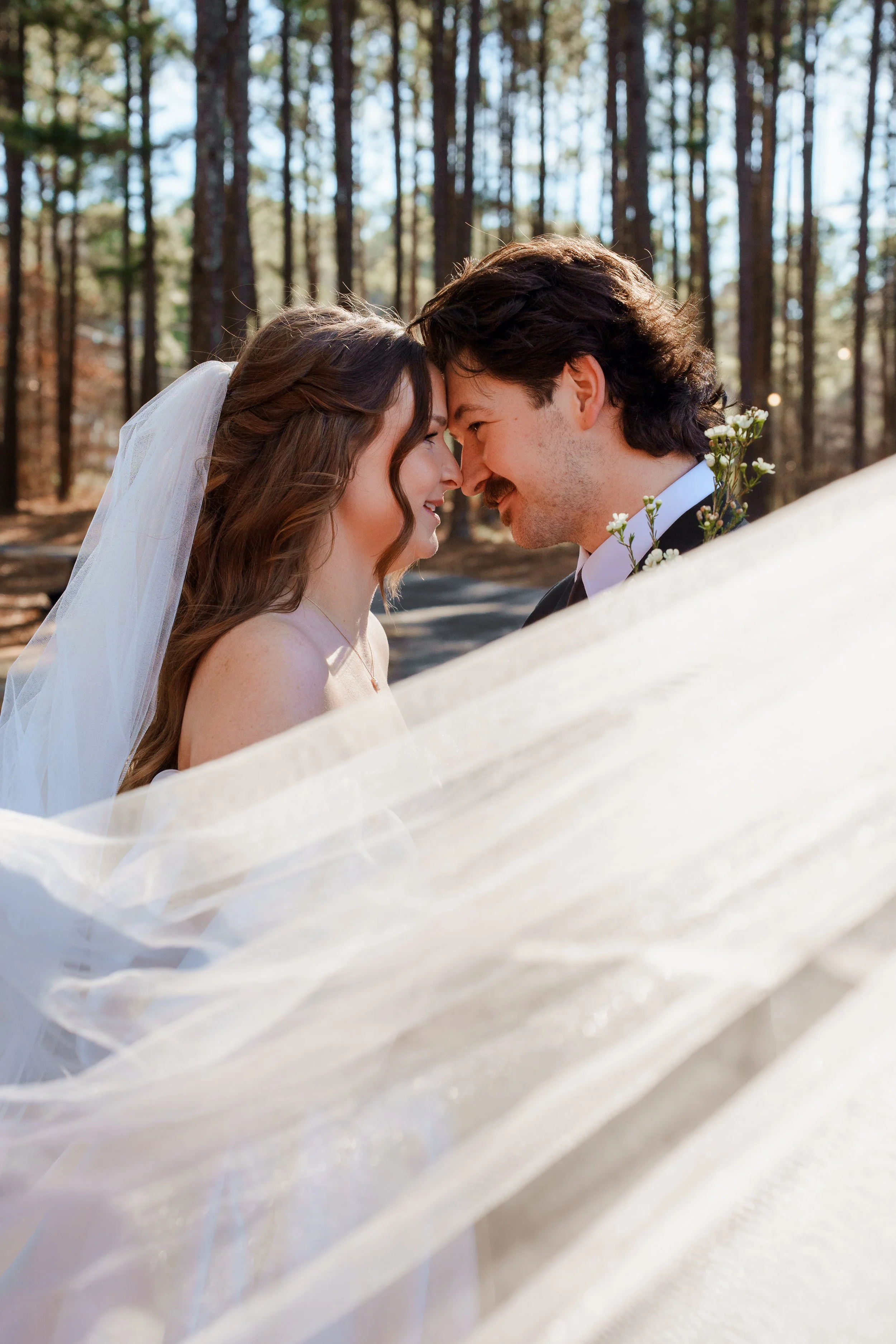 Bride and Groom forehead to forehead
